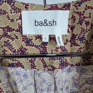 Ba&sh Floral Greige Crystal Size S Dress NWT