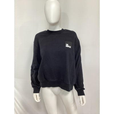 The Kooples Logo Black Sweatshirt Size 4