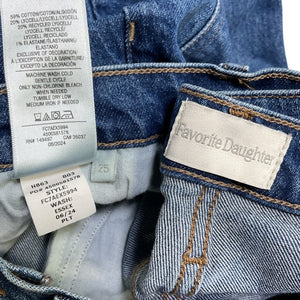 Favorite Daughter Classic Blue Valentina Straight Denim Jeans Size 25