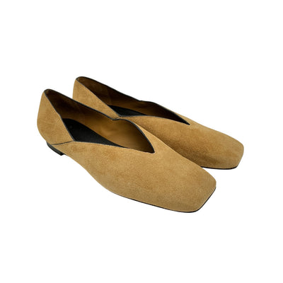 Vince Suede Tan Carmen Flats Size 5.5 M