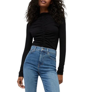Veronica Beard Sleek Black Theresa Top Size M