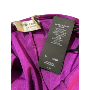 Saint Laurent Asymmetrical Purple Knot Front Jumpsuit Size 1