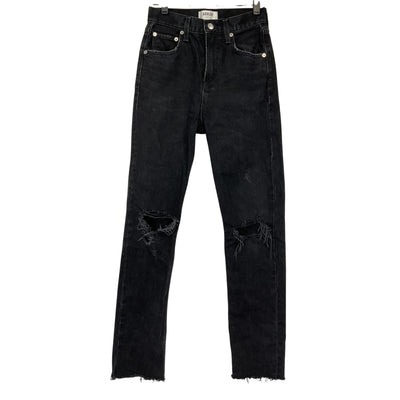 Agolde Distressed Distortion Cherie High Rise Straight Denim Jeans Size 23