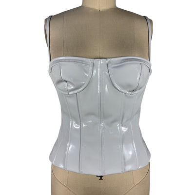 Laquan Smith Boned White Bustier Top Size M