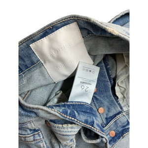 Mother Distressed Sky Blue Super Stunner Ankle Denim Jeans Size 26