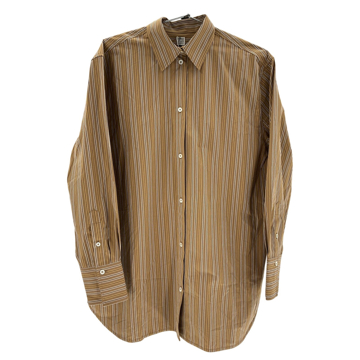 Toteme Brown Cotton Loose Stripe Shirt Size 36