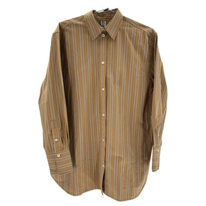 Toteme Brown Cotton Loose Stripe Shirt Size 36