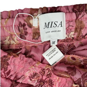 Misa Los Angeles Floral Pink Marion Skirt Size M