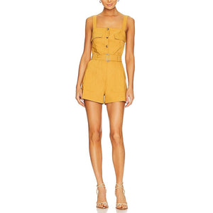A.L.C. Belted Brown Gillian Romper Size 2