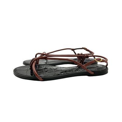 Schutz Strappy Black Malta Sandals Size 7
