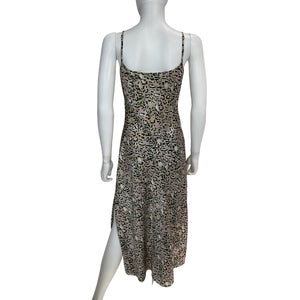 Allsaints Satin Soft Pink Tiana Halftone Dress Size Small