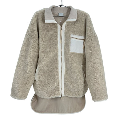 Varley Cozy Beige Marney Fleece Jacket Size L