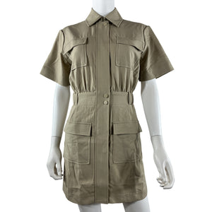 Simkhai Utility Beige Yohana Shirtdress Size 0 NWT