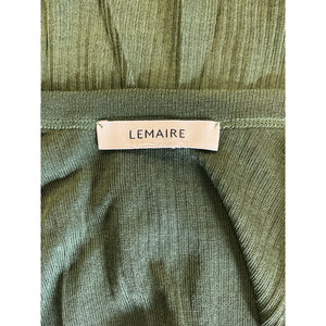 Lemaire Ribbed Green Scoop Neck Tank Top Size S