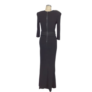 Zhivago Embellished Black Riots Hope Gown Size 6
