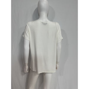 Hatch 'The Perfect Vee' White V Neck Top Size 1
