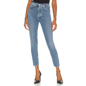 Agolde 'Nico' Blue High Rise Slim Denim Jean Size 28