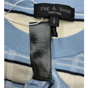 Rag & Bone Striped Blue Eloise Short Sleeve Crew Tee Size S