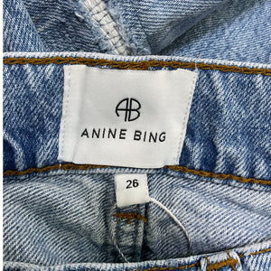 Anine Bing Distressed Blue Benson Denim Jeans Size 26