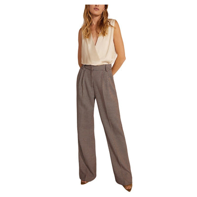 Favorite Daughter Tailored Multicolor Houndstooth Trousers Size 16