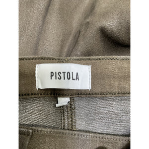Pistola Denim 'Lennon' Green Cotton Pants With Slit Size 27