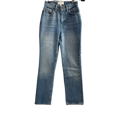 La Ligne 'Molly' Blue Cotton High-Rise Straight Denim Jean Size 23