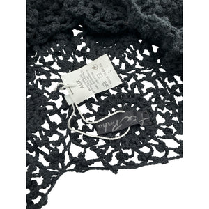 Alix Pinho Crocheted Black Maya Tank Top Size L
