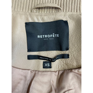 Retrofête Classic Leather Jacket Size XS