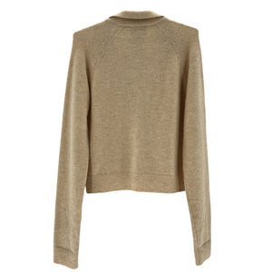 Nanushka Cozy Beige Cade Cardigan Sweater Size S