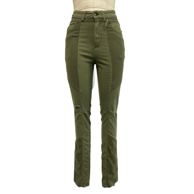 Retrofête Paneled Olive Mix Taryn Pants Size 25 NWT