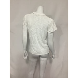 Atm Anthony Thomas Melillo 'Schoolboy' White Cotton Crew Top Size S