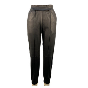 Sprwmn Sleek Black Cuffed Jogger Pants Size S NWT