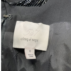 Cinq à Sept Beaded Black Alanna Dress Size 0