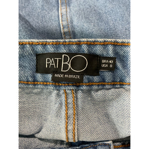 Patbo Braided Denim Chain Trim Mini Size BR 40/US 8 Skirt