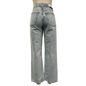 Re/Done Classic Blue Straight-Fit Cropped Denim Jeans Size 27