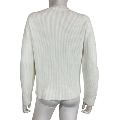 Vince Textured White Tunic Sweater Size S