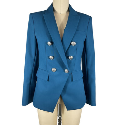 Veronica Beard Double Breasted Blue Miller Dickey Blazer Size 0 NWT