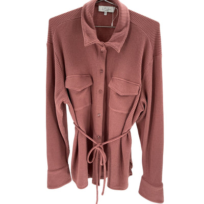 L'Academie Textured Mauve Dausha Top Shirt Jacket Size M
