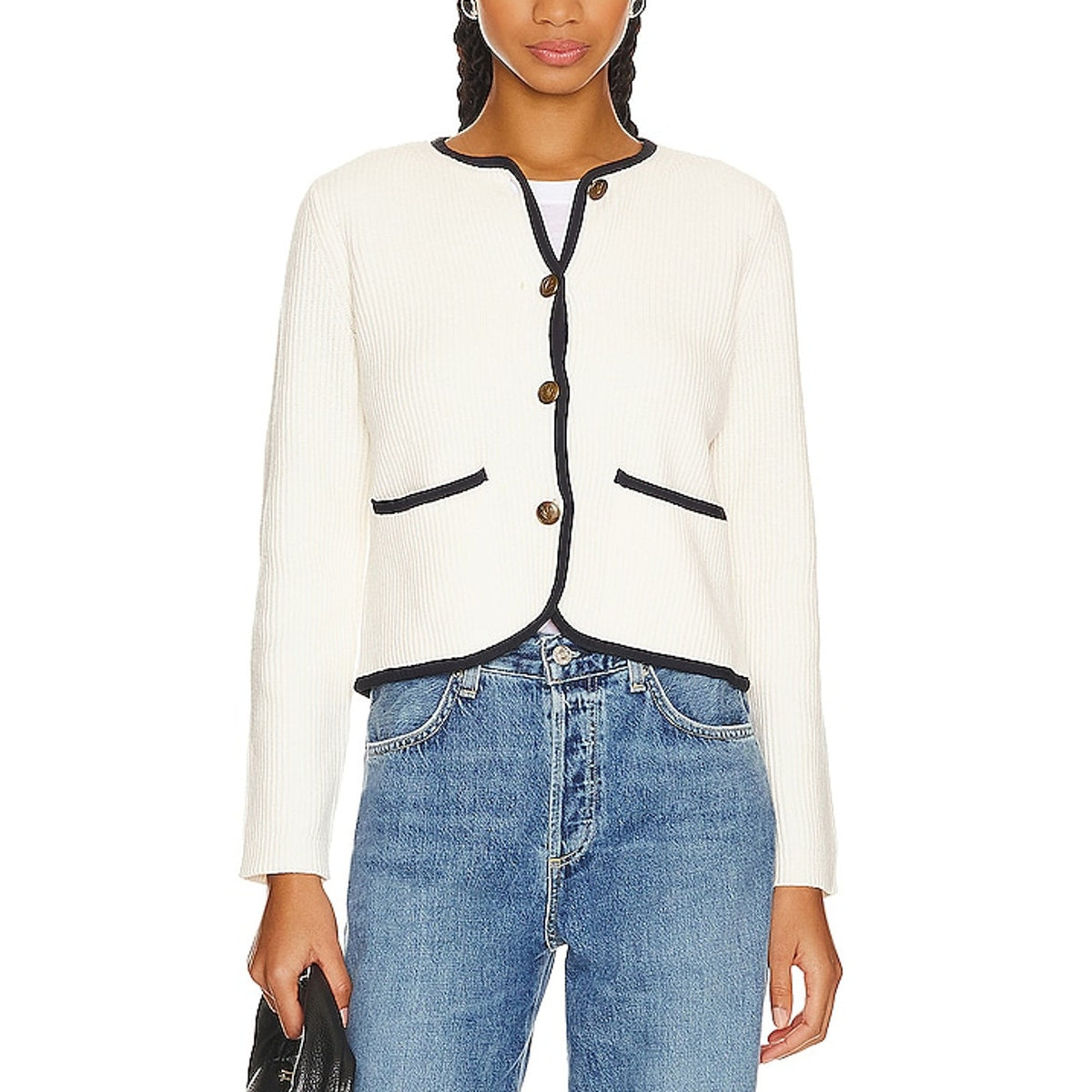 Rag & Bone Classic Ivory Nancy Cardigan Size S