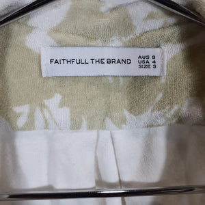 Faithfull The Brand Floral Neutral Montina Size 4 Shirt