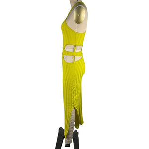 Simkhai Ribbed Green Kaya Dress Size XS
