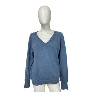 Reformation Cozy Blue Saylor V-Neck Size M Sweater