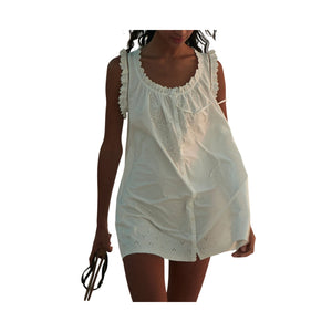 Dôen 'Nessie' White Cotton Dress Size S